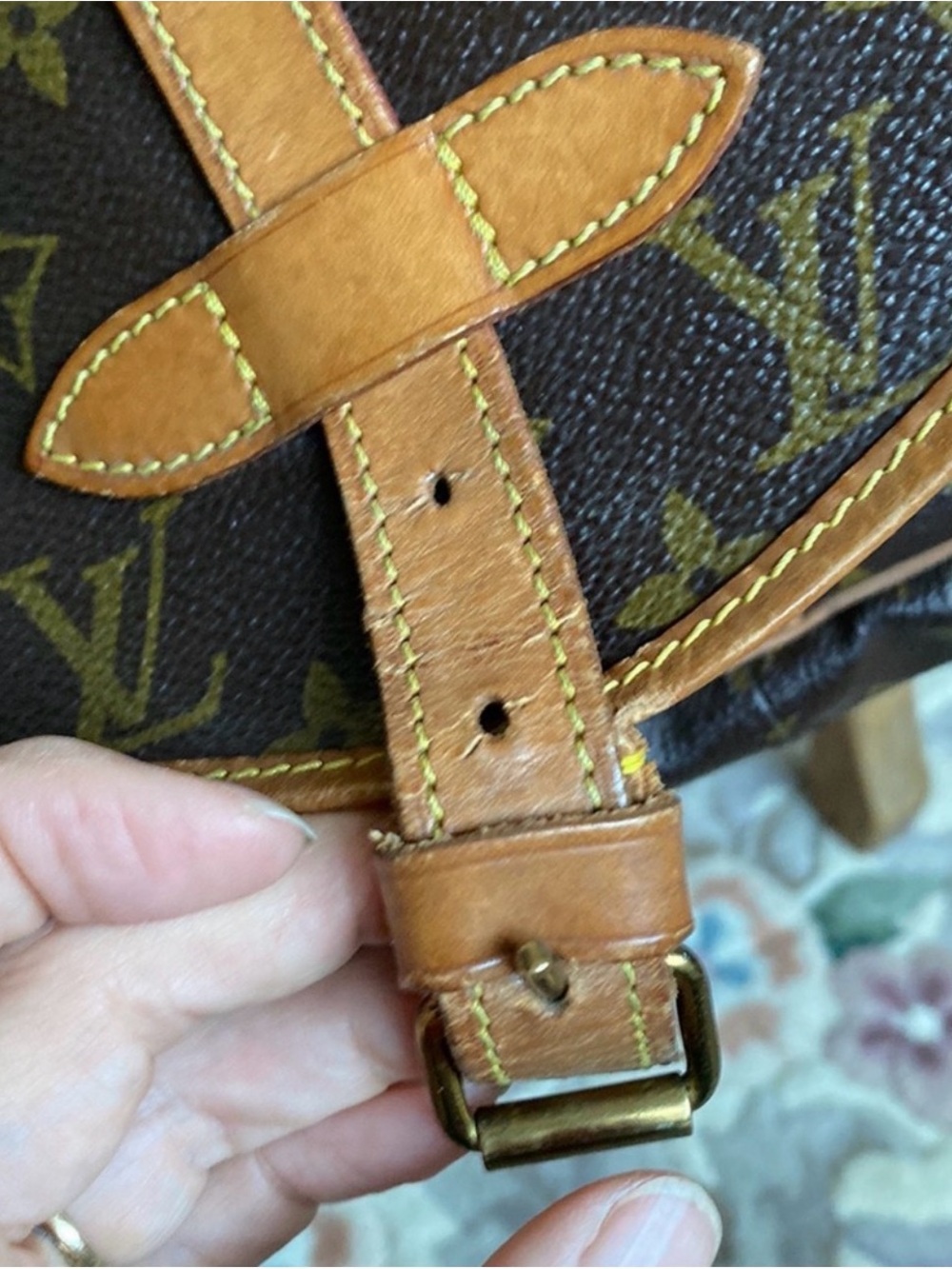 Louis Vuitton Saumur Monogram Canvas Crossbody Bag in Brown - Picture 4 of 14